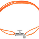 FAUCET SILVER CORD BRACELET
