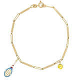 DECO TUBITOS TENNIS AZZURRO BRACCIALE