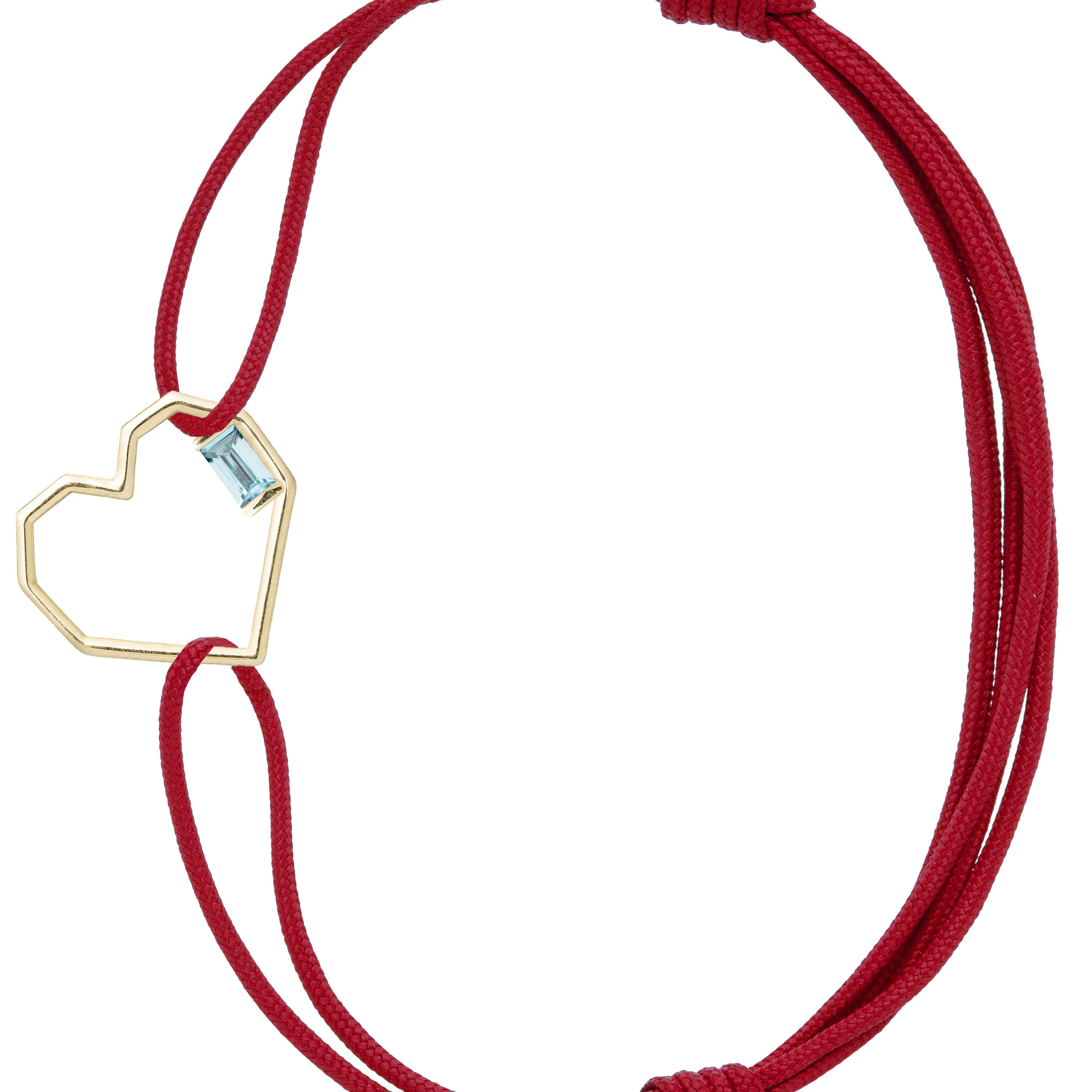 CORAZON ACQUAMARINA BRACCIALE CORDA