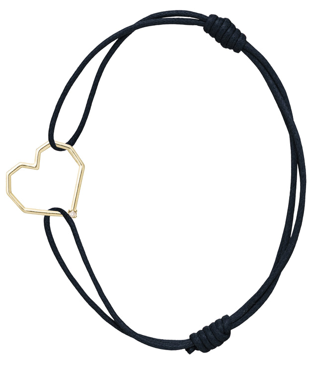 CORAZON BRILLANTE CORD BRACELET