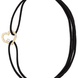 MINI CORAZON BRILLANTE CORD BRACELET