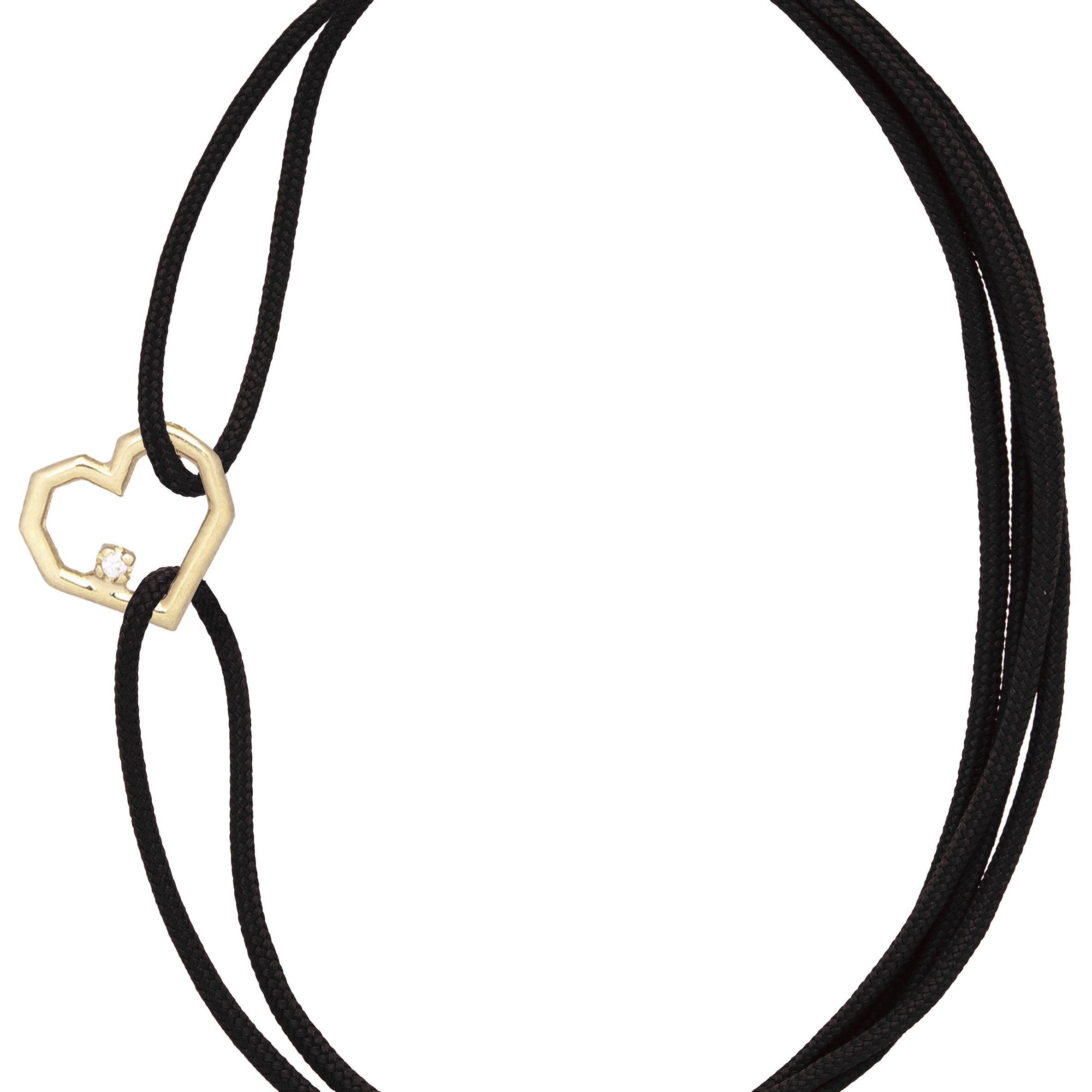 MINI CORAZON BRILLANTE CORD BRACELET