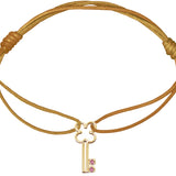 LLAVECITA ZAFIRO ROSA CORD BRACELET