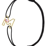 LETRA M TOURMALINE CORD BRACELET