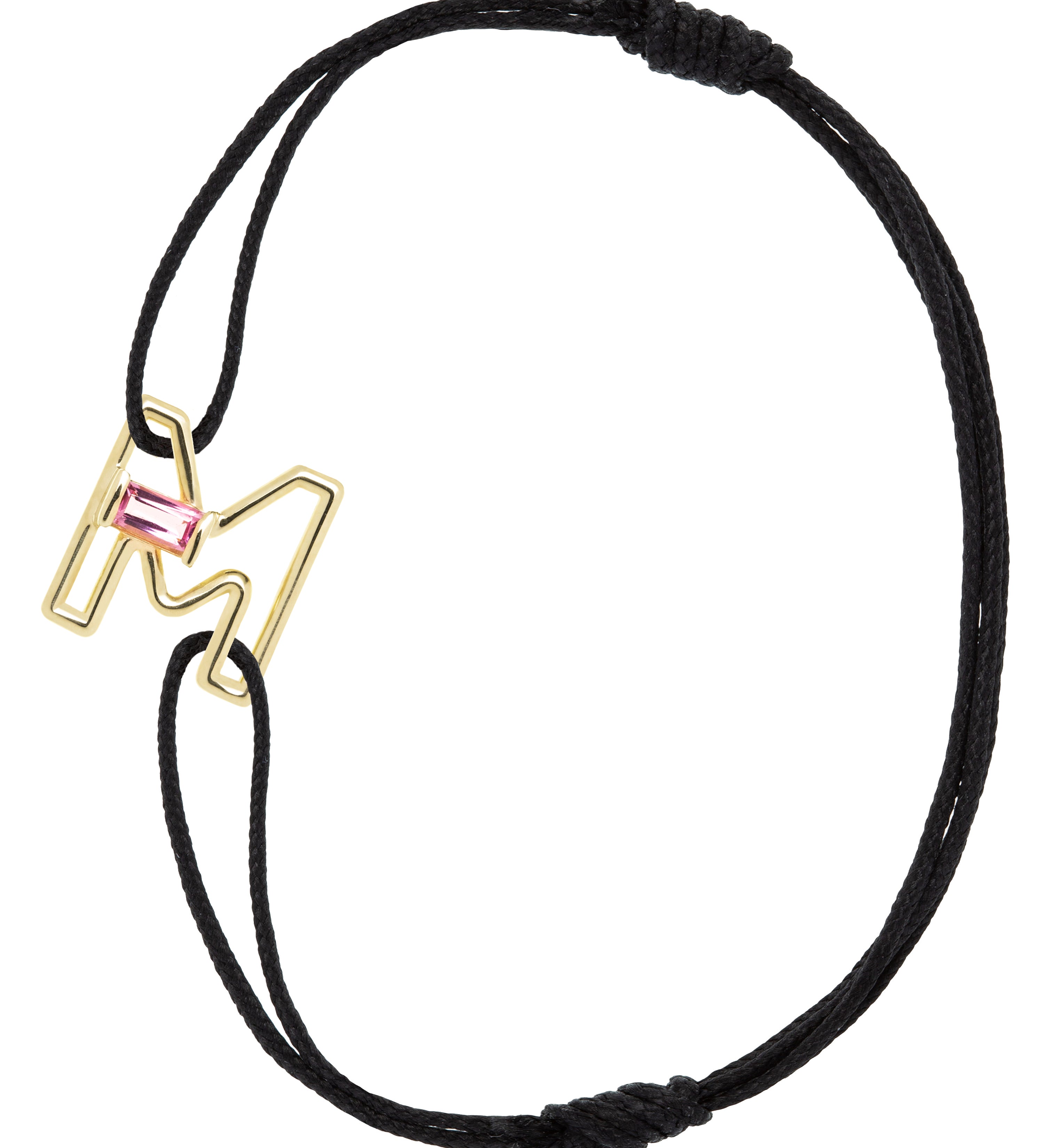 LETRA M TOURMALINE CORD BRACELET