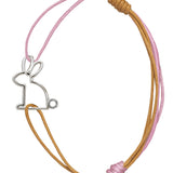 CONEJITO SILVER CORD BRACELET