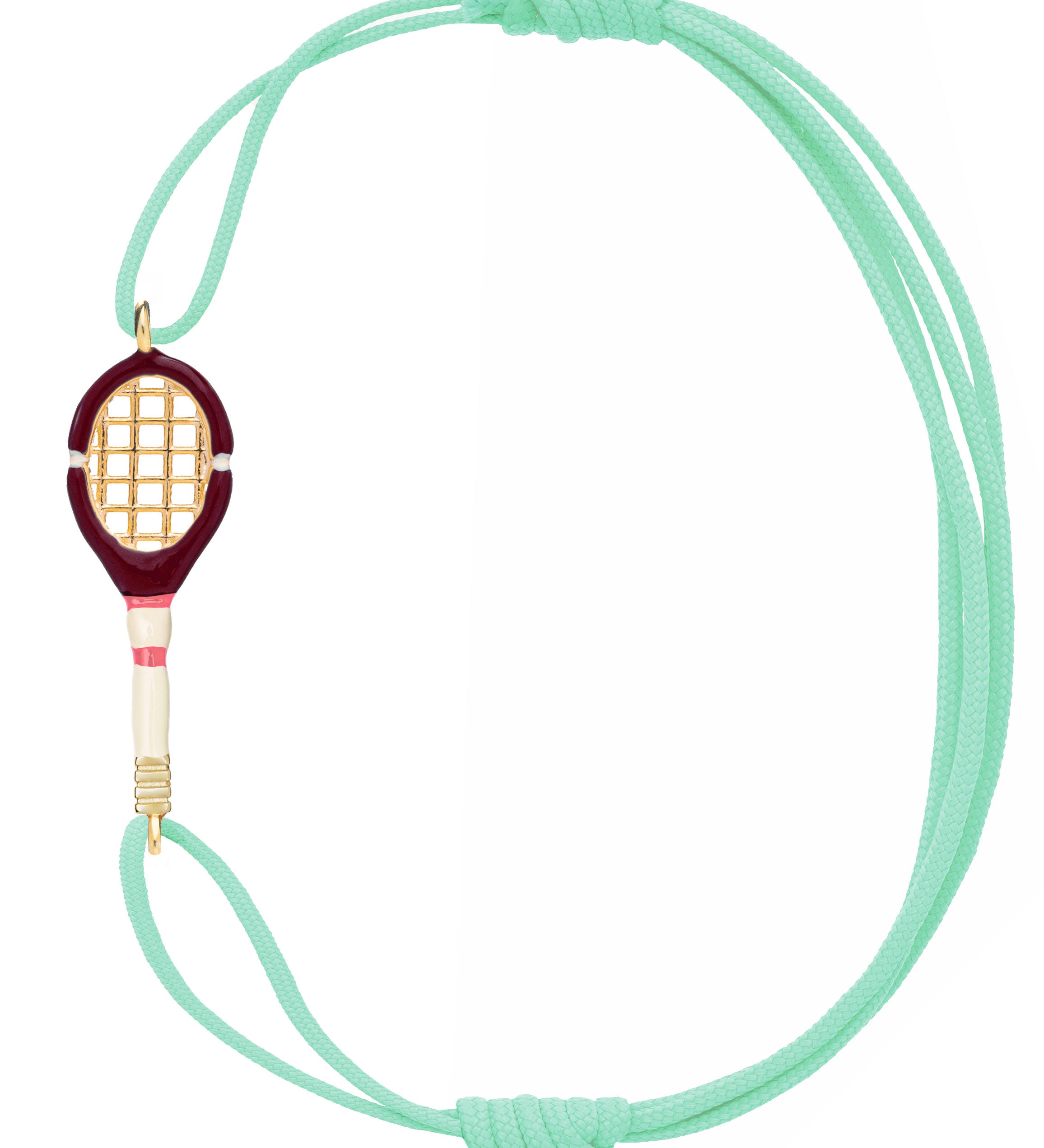 TENNIS BURGUNDY CORD BRACELET
