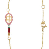 TENNIS PELOTA ROSA BRACCIALE