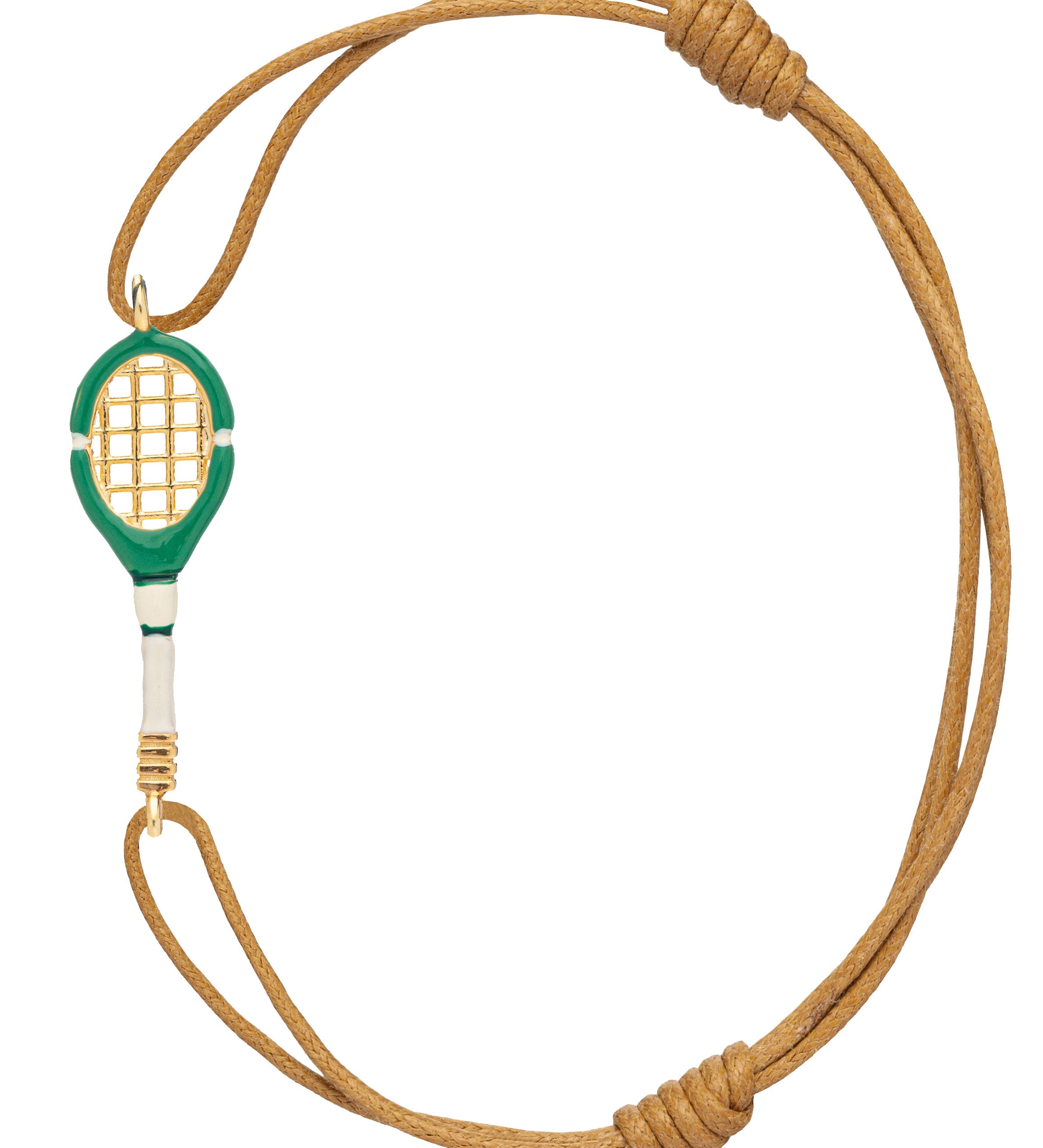 TENNIS PISTACHIO GREEN CORD BRACELET