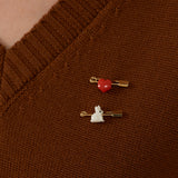 ARPITA CONEJITO WHITE BROOCH