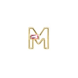 LETRA M TOURMALINE CHARM