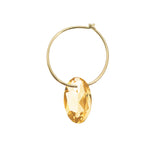 OVAL CITRINE EARRING CIRCLE