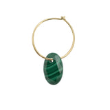 OVAL MALACHITE EARRING CIRCLE