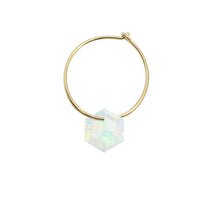 Load image into Gallery viewer, EXAGONAL OPAL EARRING CIRCLE
