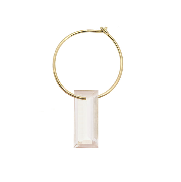 BAGUETTE QUARTZ EARRING CIRCLE