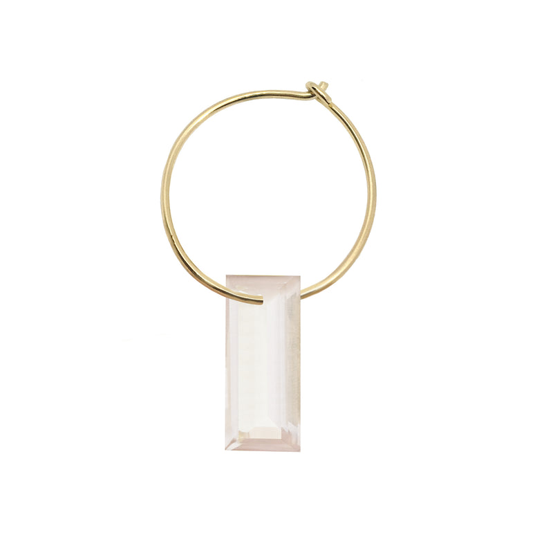 BAGUETTE QUARTZ EARRING CIRCLE