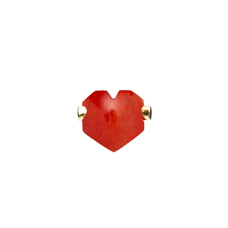 MINI CORAZON RED EARRING