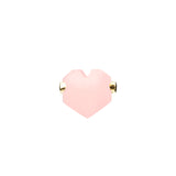 MINI CORAZON ROSA ORECCHINO