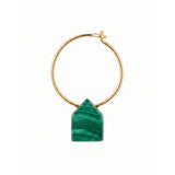 CASITA CUT MALACHITE ORECCHINO CERCHIO
