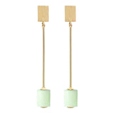 DECO CILINDRO CRISOPRASIO ORECCHINI