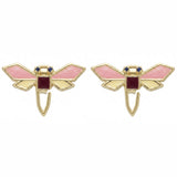 LIBELULA ZAFIRO AZUL PRISMA PINK EARRINGS