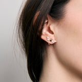 LIBELULA ZAFIRO AZUL PRISMA PINK EARRINGS