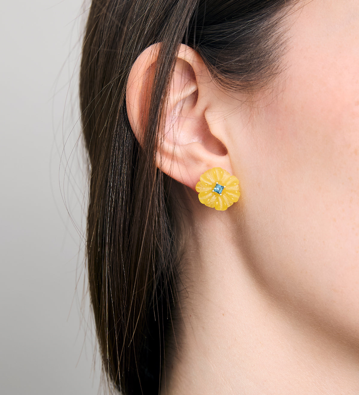 BLOSSOM AVENTURINE YELLOW EARRINGS