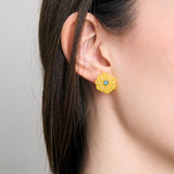 BLOSSOM AVENTURINE YELLOW EARRINGS