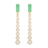 DECO MAXI BAGUETTE PERLA CRISOPRASIO ORECCHINI