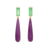 DECO MAXI DROP CRISOPRASIO + FOSFOSIDERITE ORECCHINI