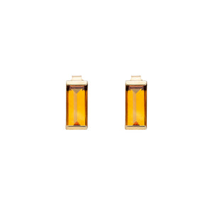 MONO BAGUETTE CITRINE EARRINGS