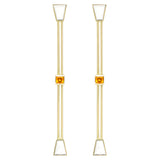 PISTILO CARRÉ BIANCO ORECCHINI