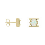 EXAGONAL OPAL EARRINGS
