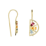 MEDIA NARANJA TRIO TOURMALINE + CITRINE + AQUAMARINE EARRINGS