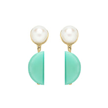Load image into Gallery viewer, PERLA EMPANADA CHRYSOPRASE EARRINGS
