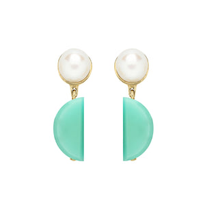 PERLA EMPANADA CHRYSOPRASE EARRINGS