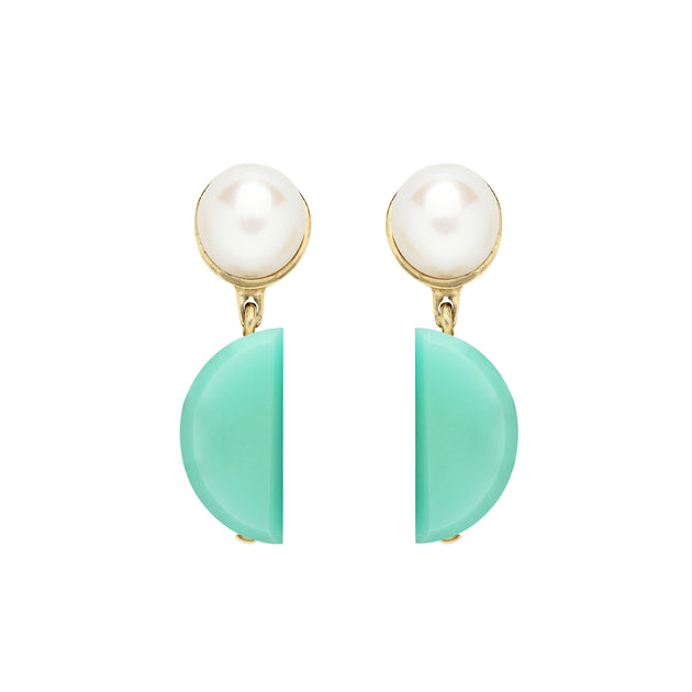 PERLA EMPANADA CHRYSOPRASE EARRINGS