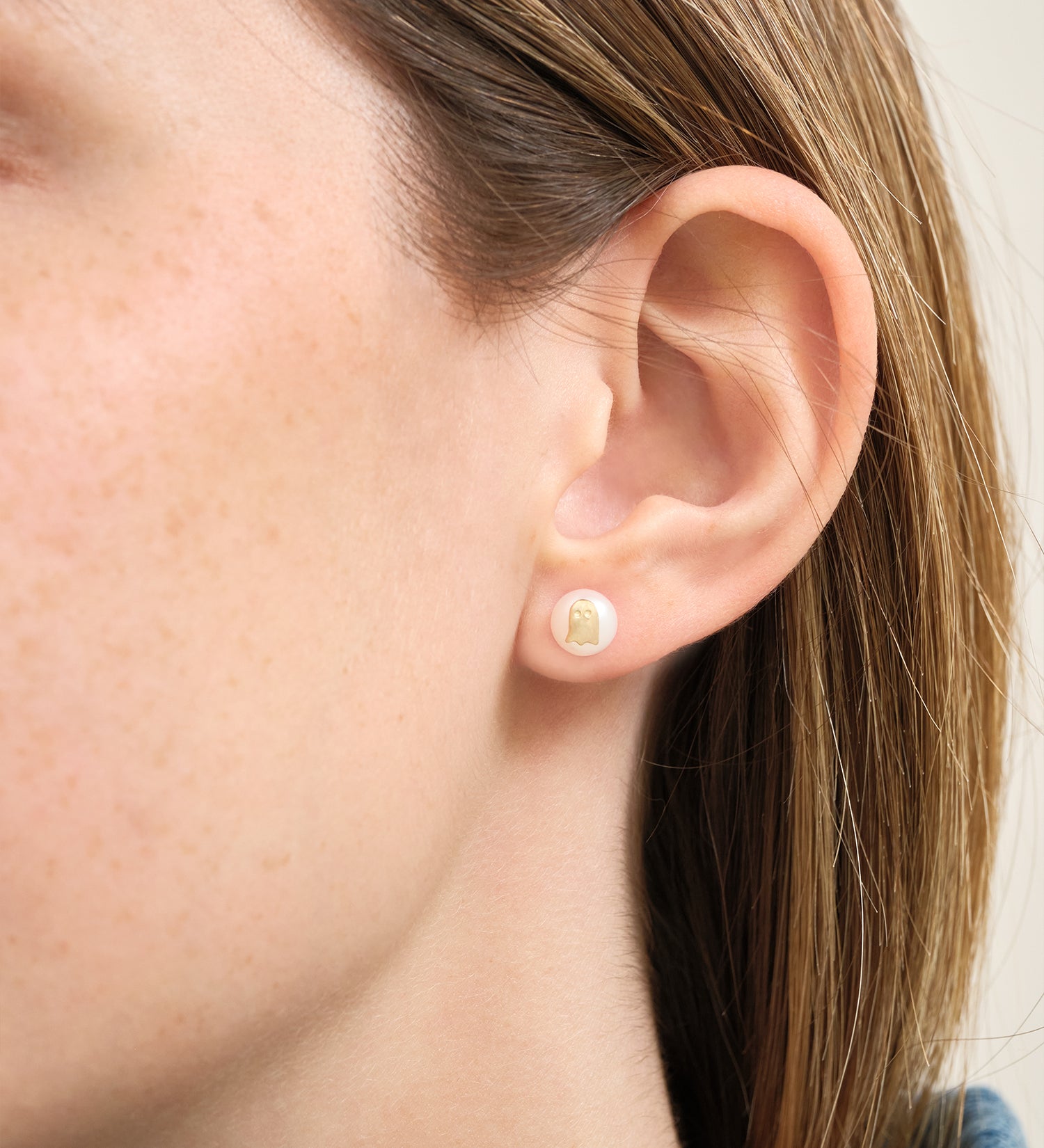 MINI BOLD FANTASMA PERLA EARRINGS