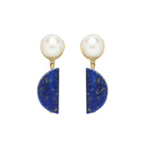 PERLA EMPANADA LAPIS LAZULI EARRINGS
