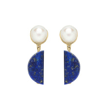 Load image into Gallery viewer, PERLA EMPANADA LAPIS LAZULI EARRINGS
