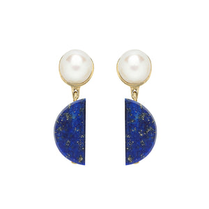 PERLA EMPANADA LAPIS LAZULI EARRINGS