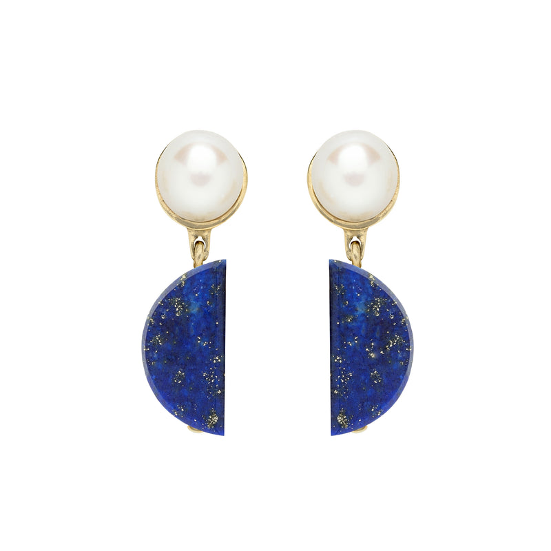PERLA EMPANADA LAPIS LAZULI EARRINGS