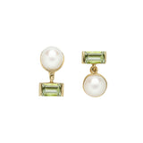 PERLA BAGUETTE PERIDOT EARRINGS