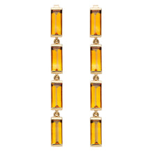 Load image into Gallery viewer, DECO MAXI BAGUETTE CITRINE EARRINGS
