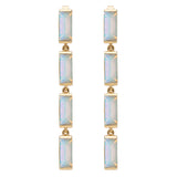 DECO MAXI BAGUETTE OPAL EARRINGS