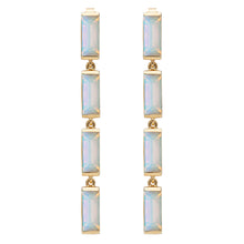 Load image into Gallery viewer, DECO MAXI BAGUETTE OPAL EARRINGS

