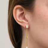 PISTILO CARRÉ BIANCO ORECCHINI