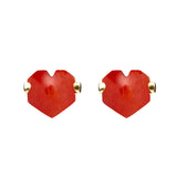 MINI CORAZON RED EARRINGS
