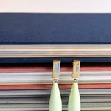 DECO MAXI DROP OPALE + CRISOPRASIO ORECCHINI