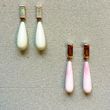 DECO MAXI DROP CITRINO + CONCHIGLIA ORECCHINI